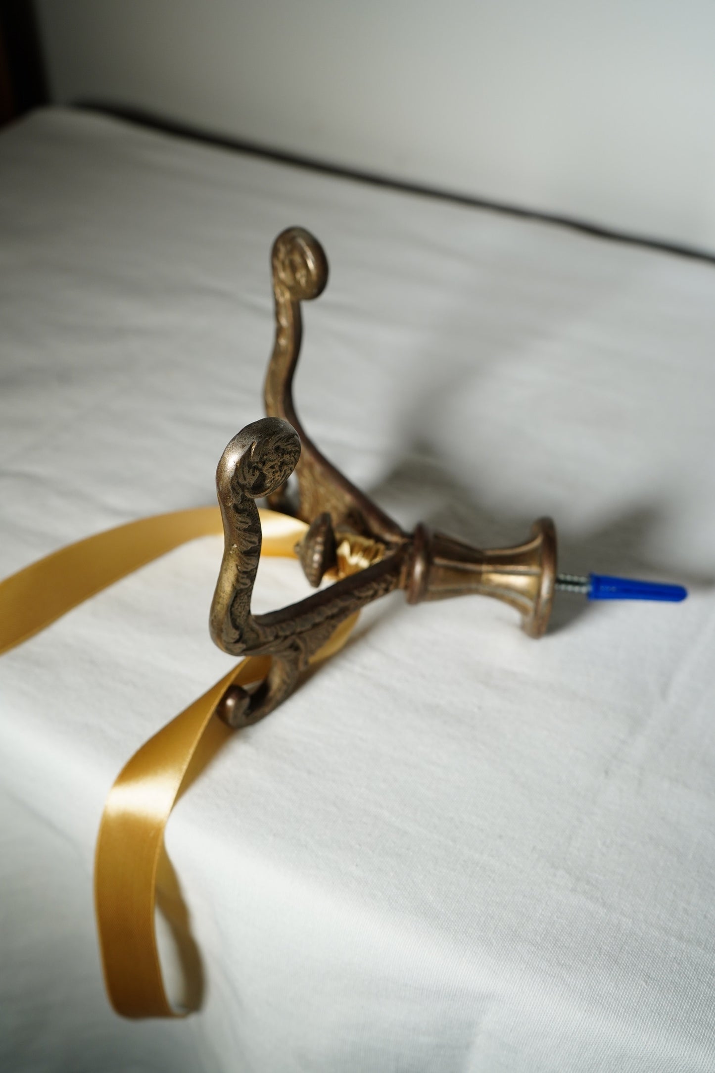 Pair of Antique Gilded Metal Rococo Revival Wall Hooks, c. 1900–1930