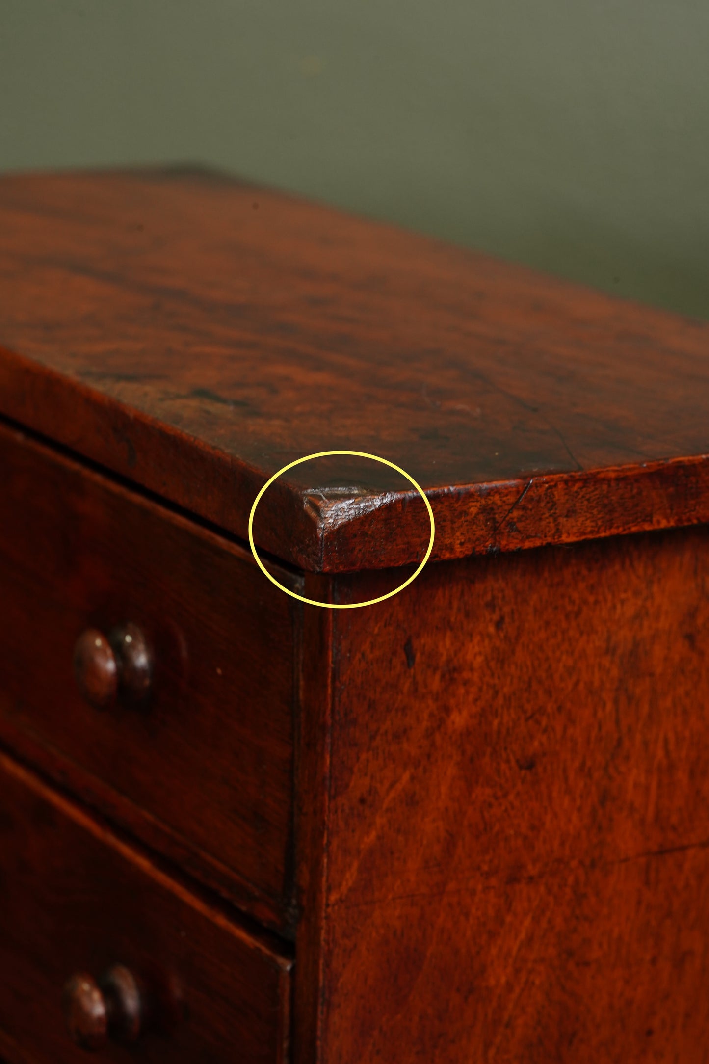 Antique English Mahogany Miniature Chest of Drawers, Circa 1830-1860