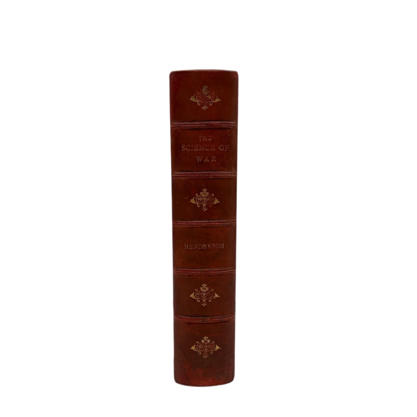 1913 "The Science of War" Red Half Leather Book
