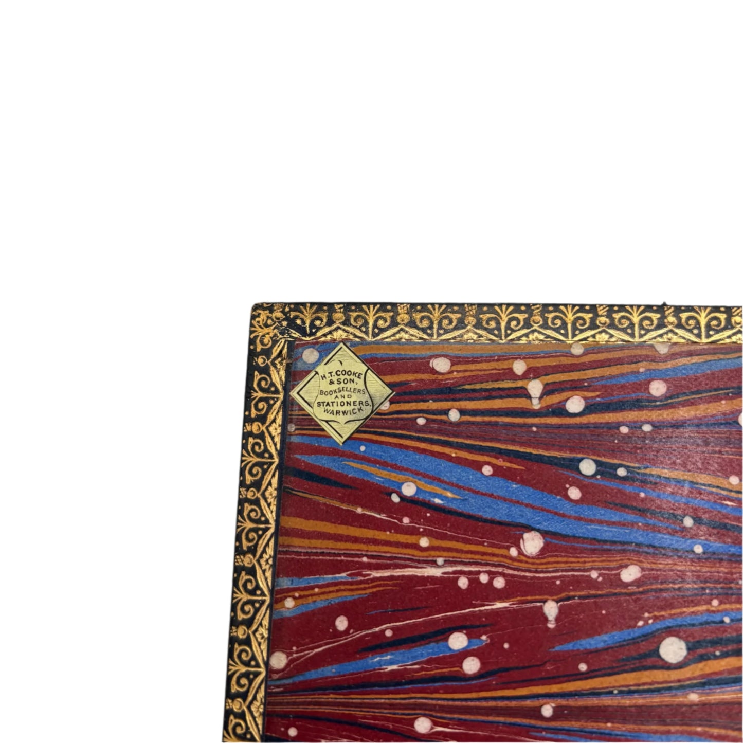 1892 Nature "Wonderful Nests" Blue Full Leather Prize Binding Book, Antique Bird Book