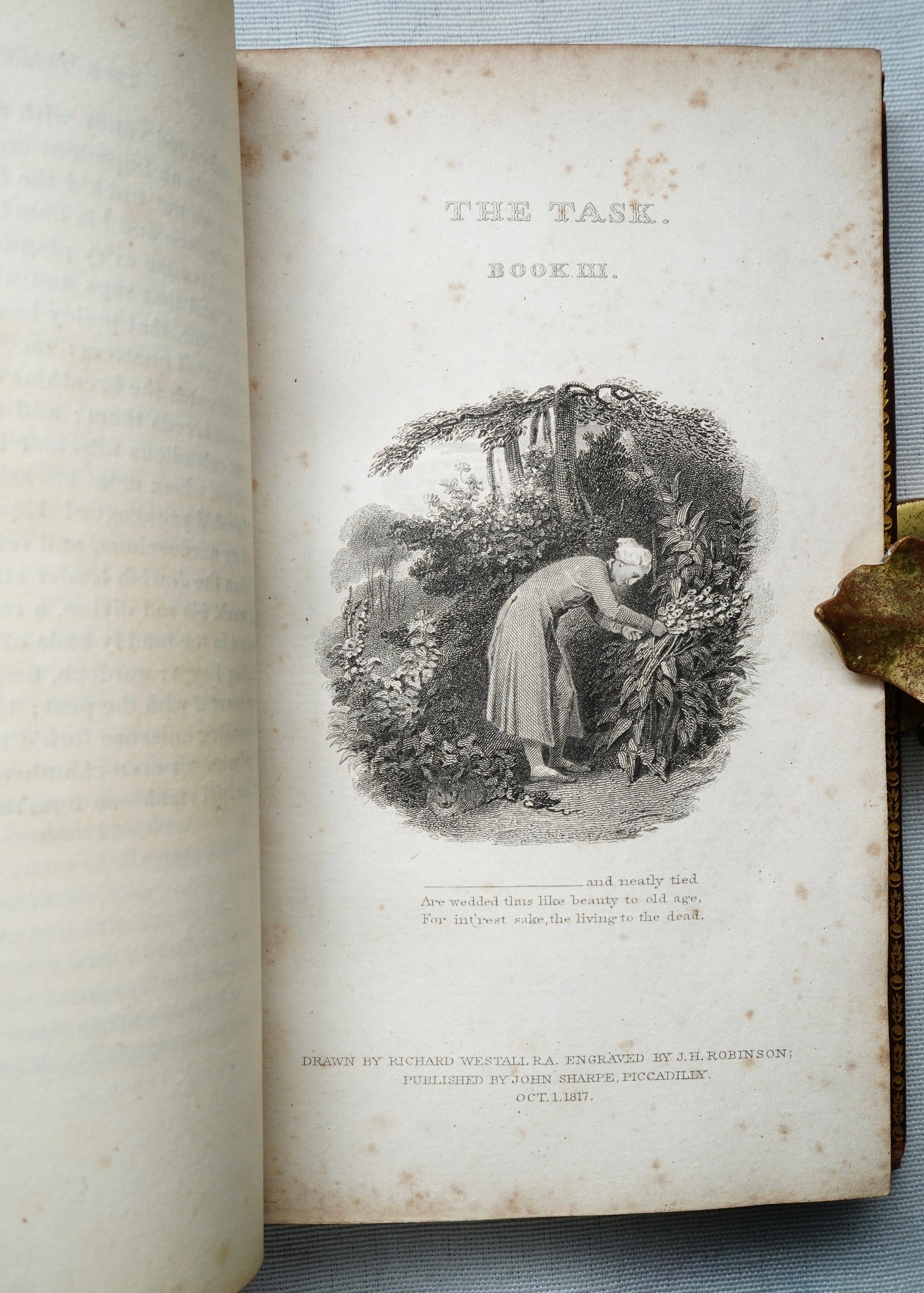 1817 The Task by William Cowper Poetry Book
