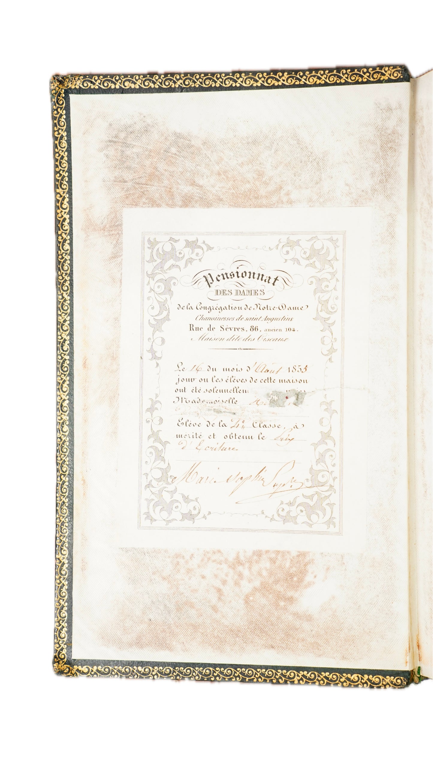 Montesquieu Grandeur des Romains 1846 Antique French Prize Binding