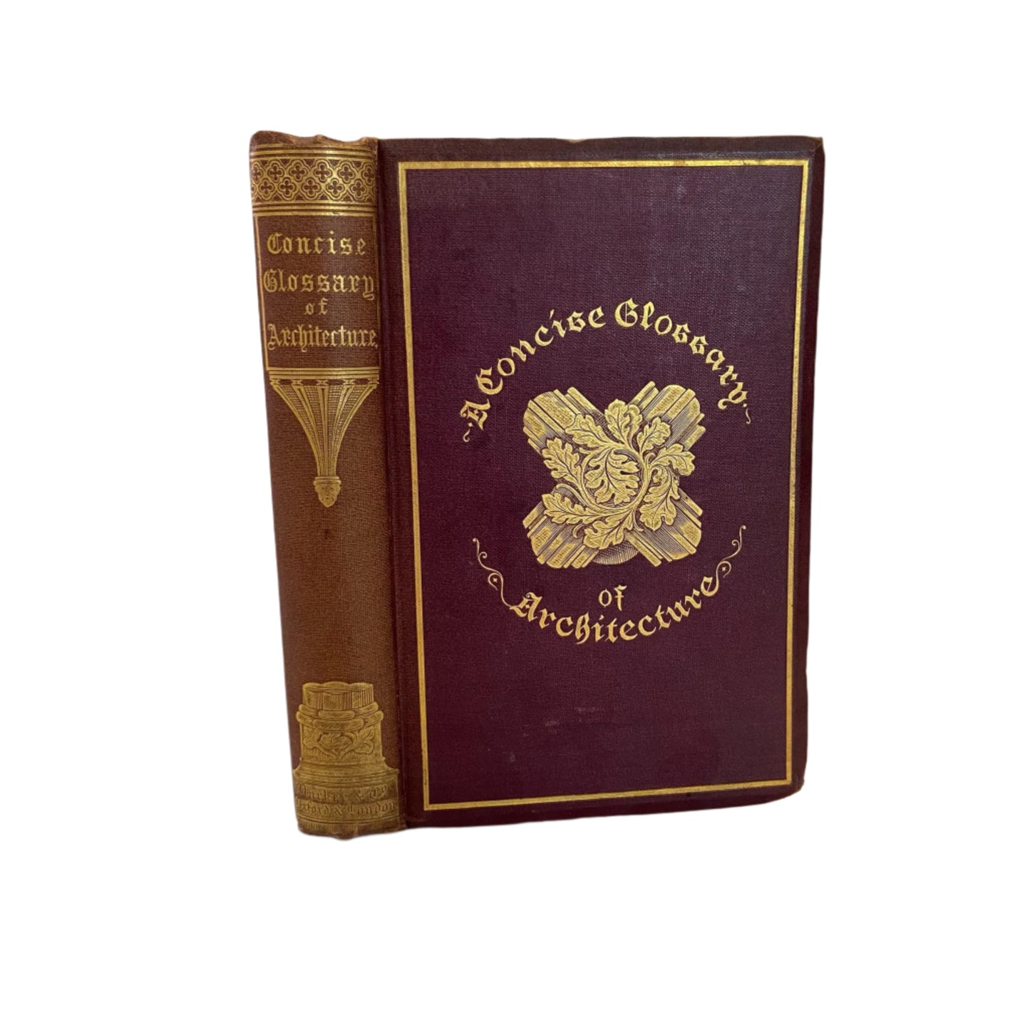 1882 "A Concise Glossary of Terms Used in Grecian, Roman, Italian, and Gothic Architecture" Purple Cloth Book
