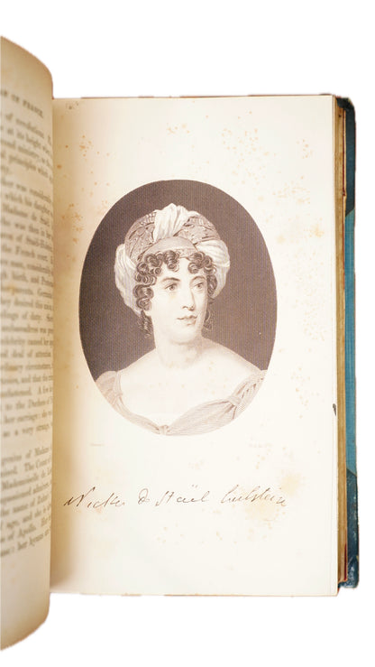 Julia Kavanagh Woman in France 1850 Antique Half-Leather Books Two Volumes