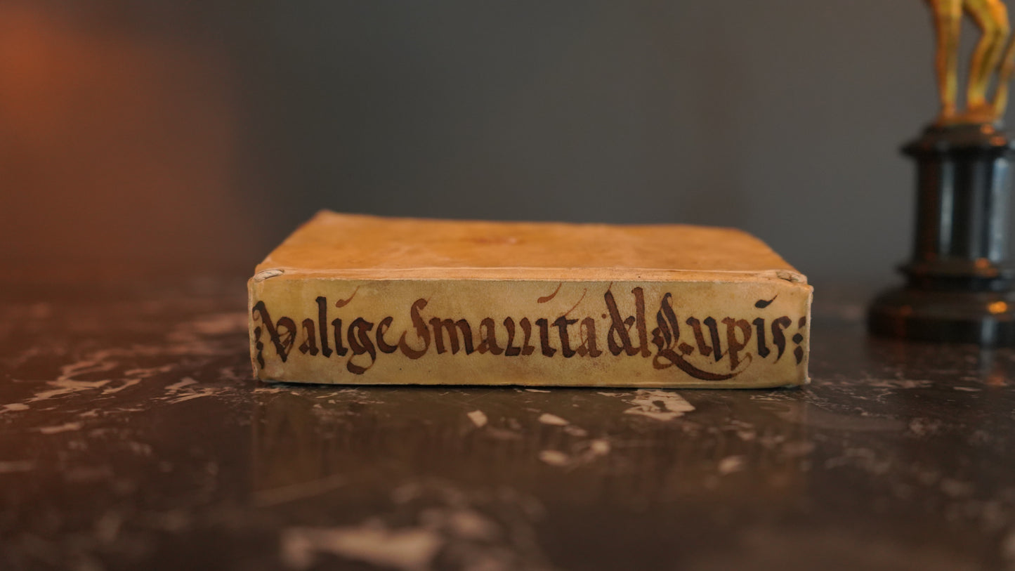 Miniature 1675 "La Valge Smarrita di antonio Lupis" Italian Vellum Book
