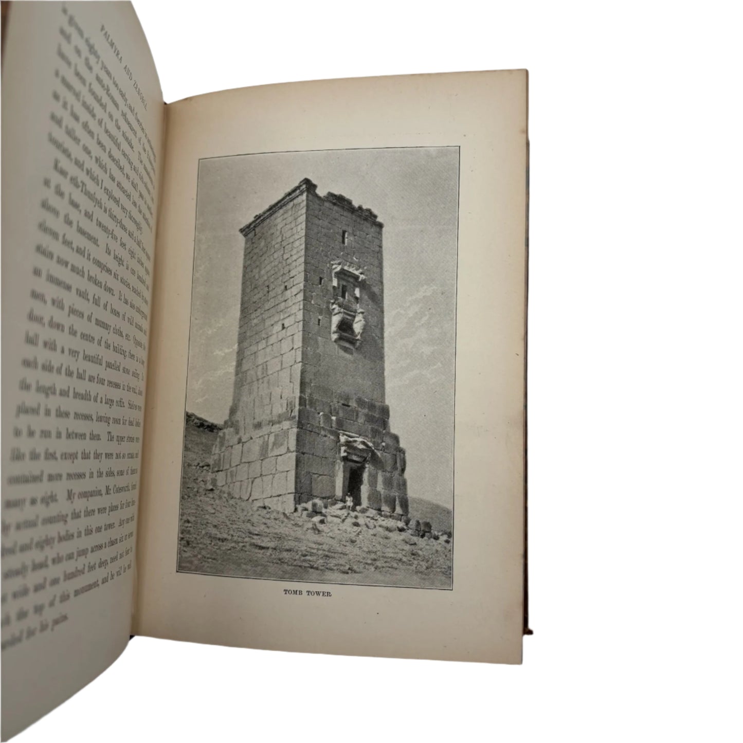 Antique History Book Palmyra and Zenobia by William Wright 1895 Full Calf Prize Binding with Royal Arms