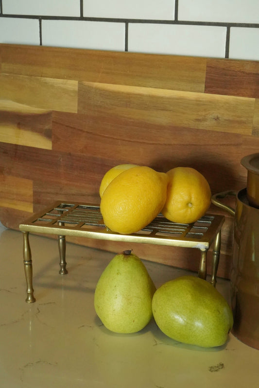 Small Antique English Brass Riser | Trivet