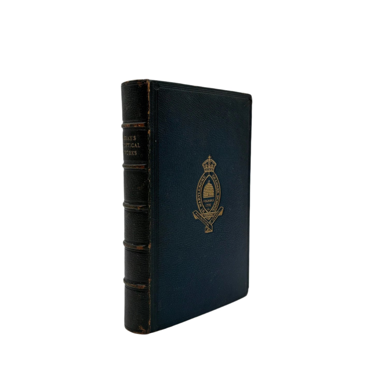 Antique 1901 Poetry Book The Poetical Works of Thomas Gray in Prize Leather Binding