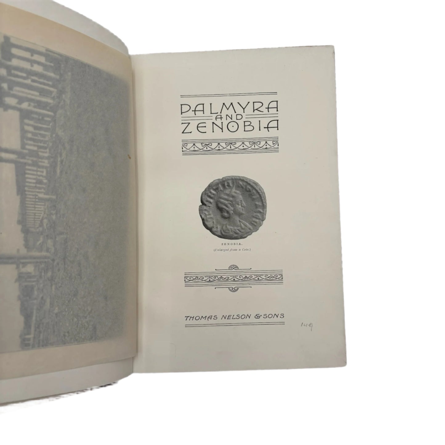 Antique History Book Palmyra and Zenobia by William Wright 1895 Full Calf Prize Binding with Royal Arms