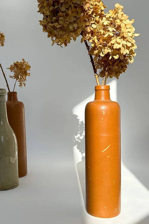 Antique 19th Century Salt-Glazed Stoneware Bottle with Maker’s Mark