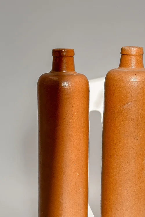 Antique 19th Century Salt-Glazed Stoneware Bottle with Maker’s Mark