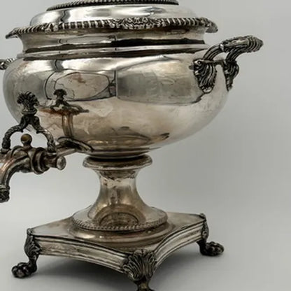 Elegant Late Victorian Silver-Plated Hot Water Urn / Samovar, Circa 1890