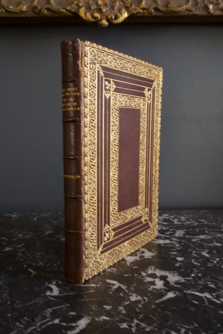 1923 "The Causes for the Loss of the Battle of Waterloo" Fine Binding, Full Leather Book