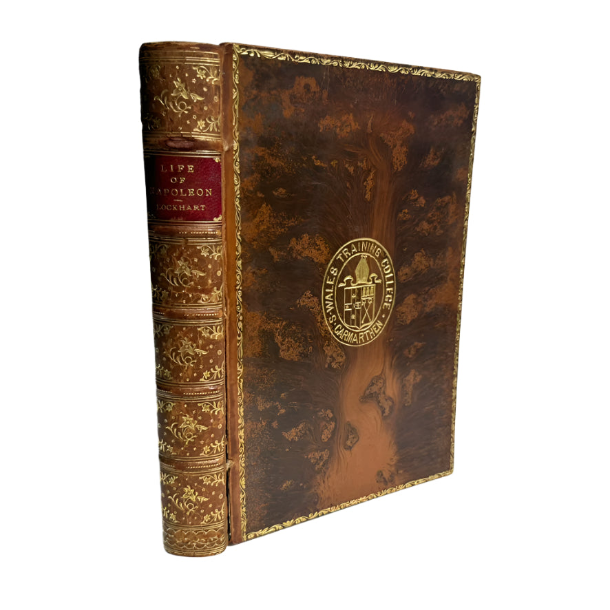 1897 "The Life of Napoleon Buonaparte" Brown Full Prize Binding Leather Book