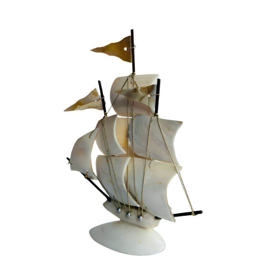 Vintage Mother-of-Pearl Sailing Ship