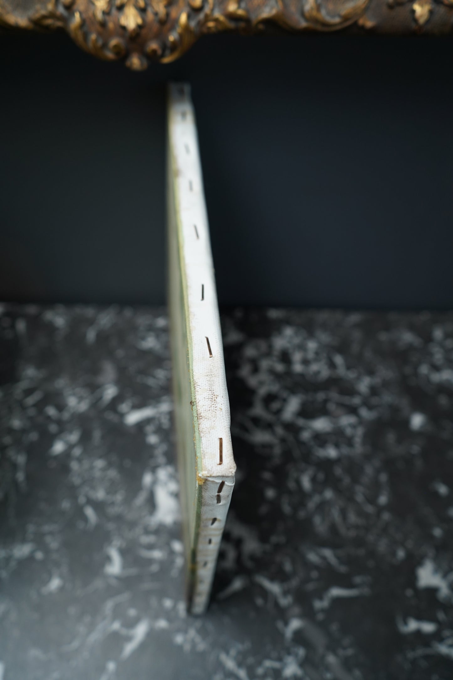 Vintage Hudson River School Style Oil on Canvas Landscape with Sailboats, Mid 20th Century Unframed