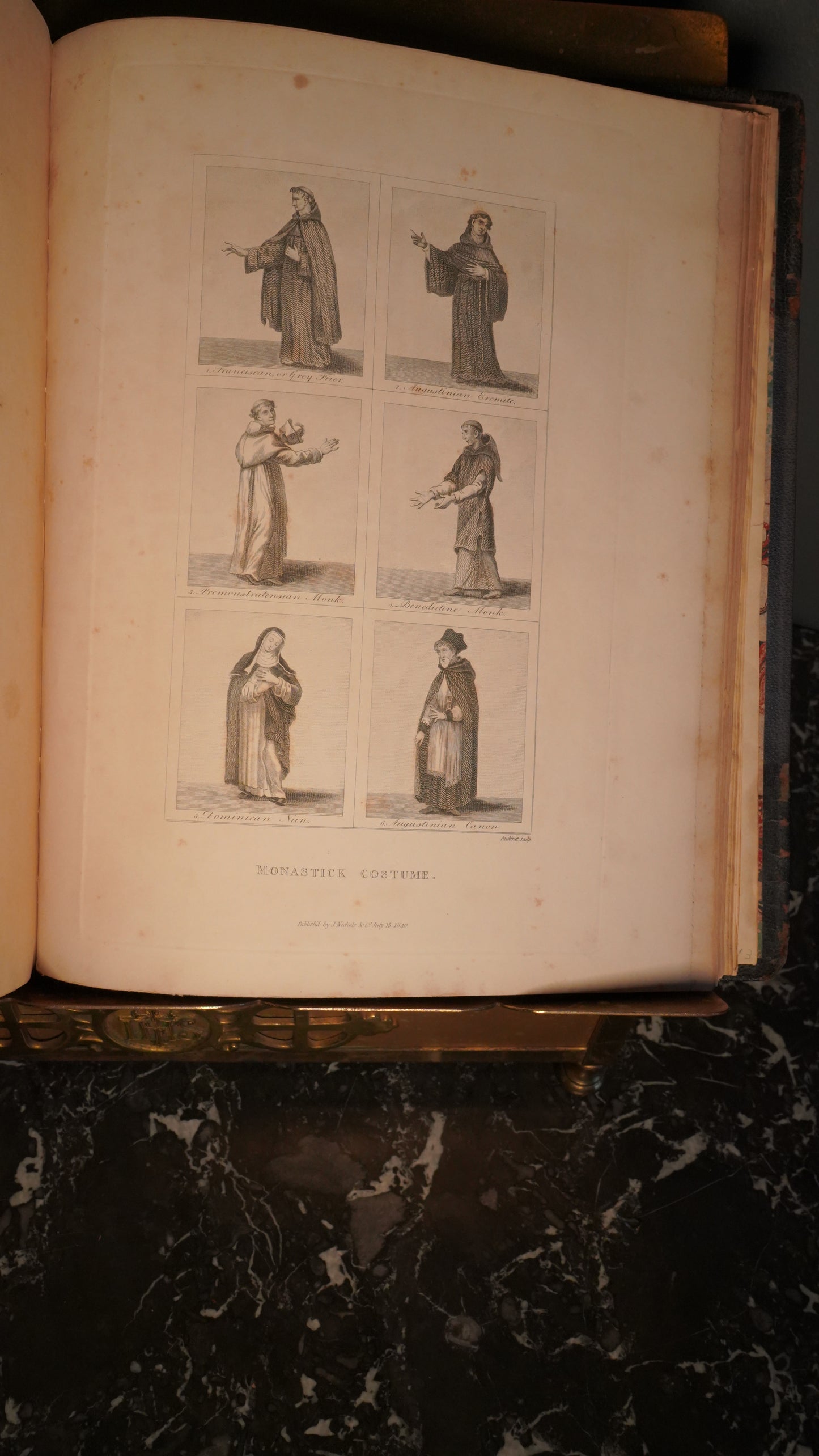 1805 "The History and Antiquities of the Abbey of St. Edmund’s Bury" Half Blue Leather Book