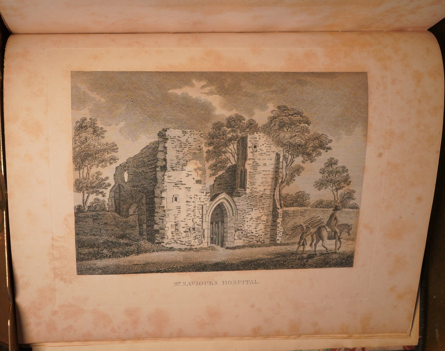 1805 "The History and Antiquities of the Abbey of St. Edmund’s Bury" Half Blue Leather Book