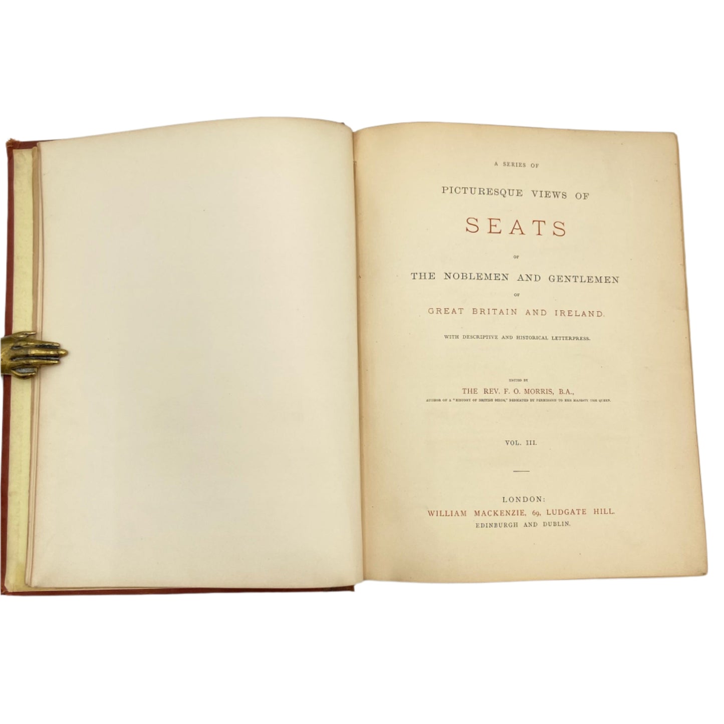 "County Seats of the Noblemen and Gentlemen of Great Britain and Ireland" Victorian Cloth Book