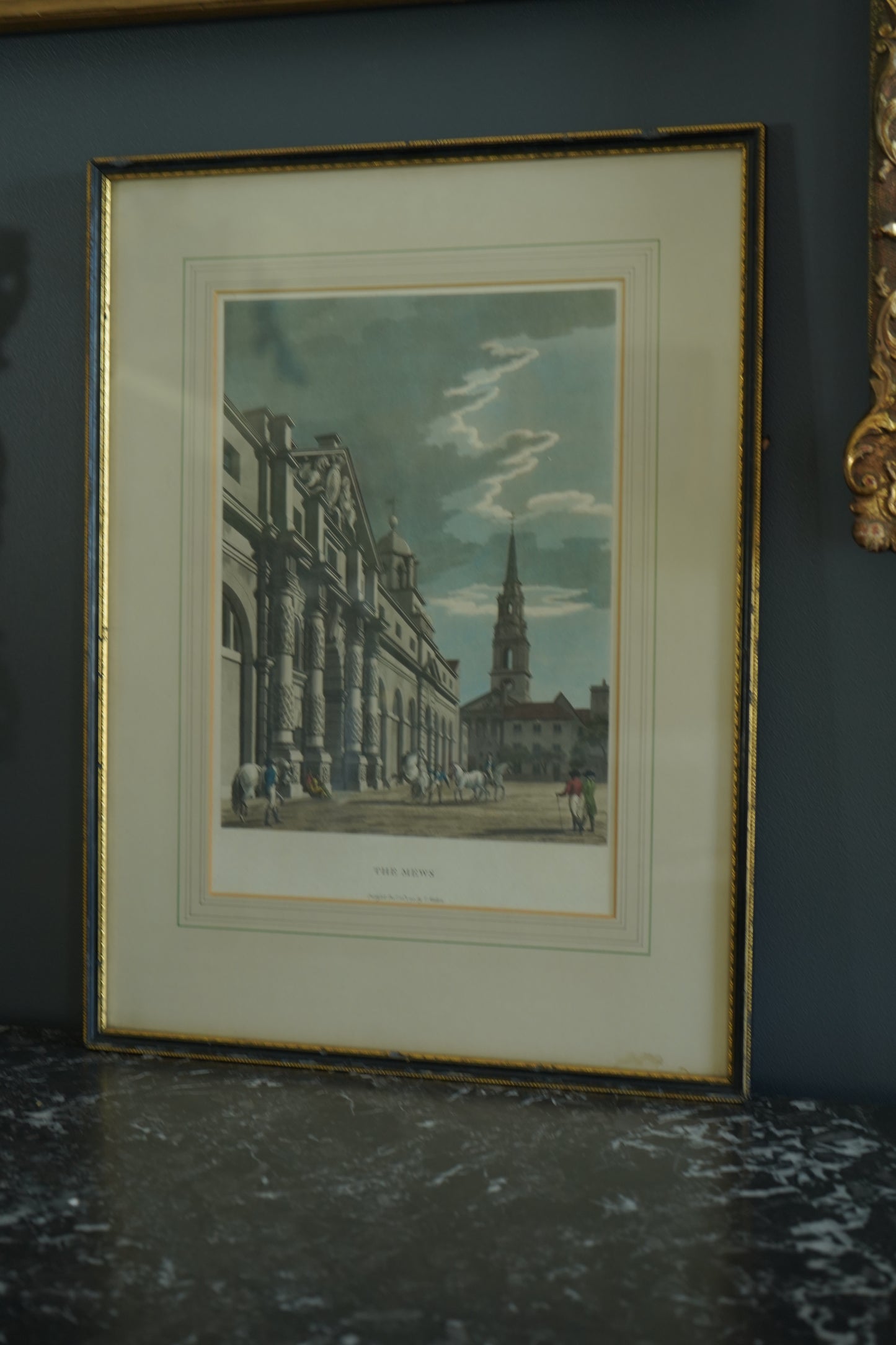 1794 "The Mews" Hand Colored Aquatint Print by Thomas Malton the Younger (1748-1804)