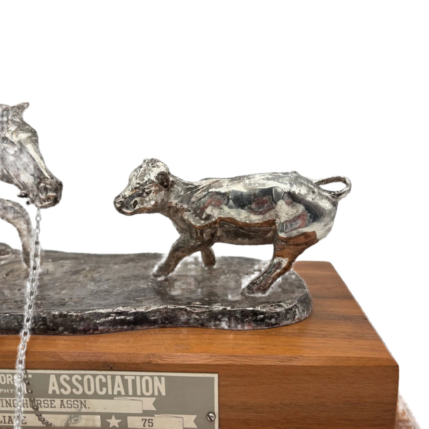 1975 National Cutting Horse Association Trophy – Western Equestrian Sculpture by Starlie
