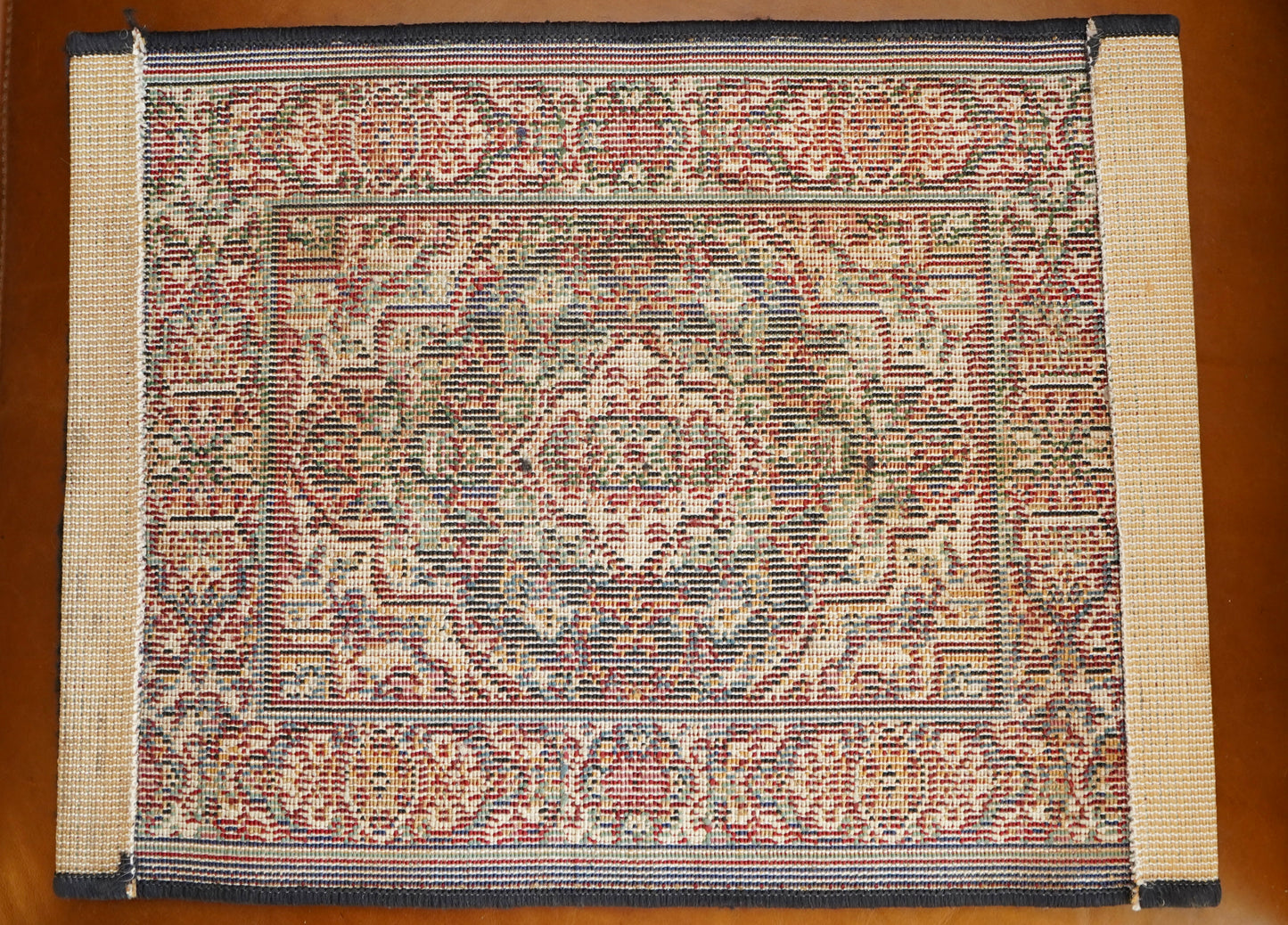 Small Blue Persian Style Rug, 20" x 15.5"