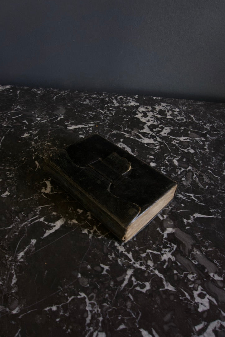 1819 "The Psalms of David" Black Leather Wallet Style Book