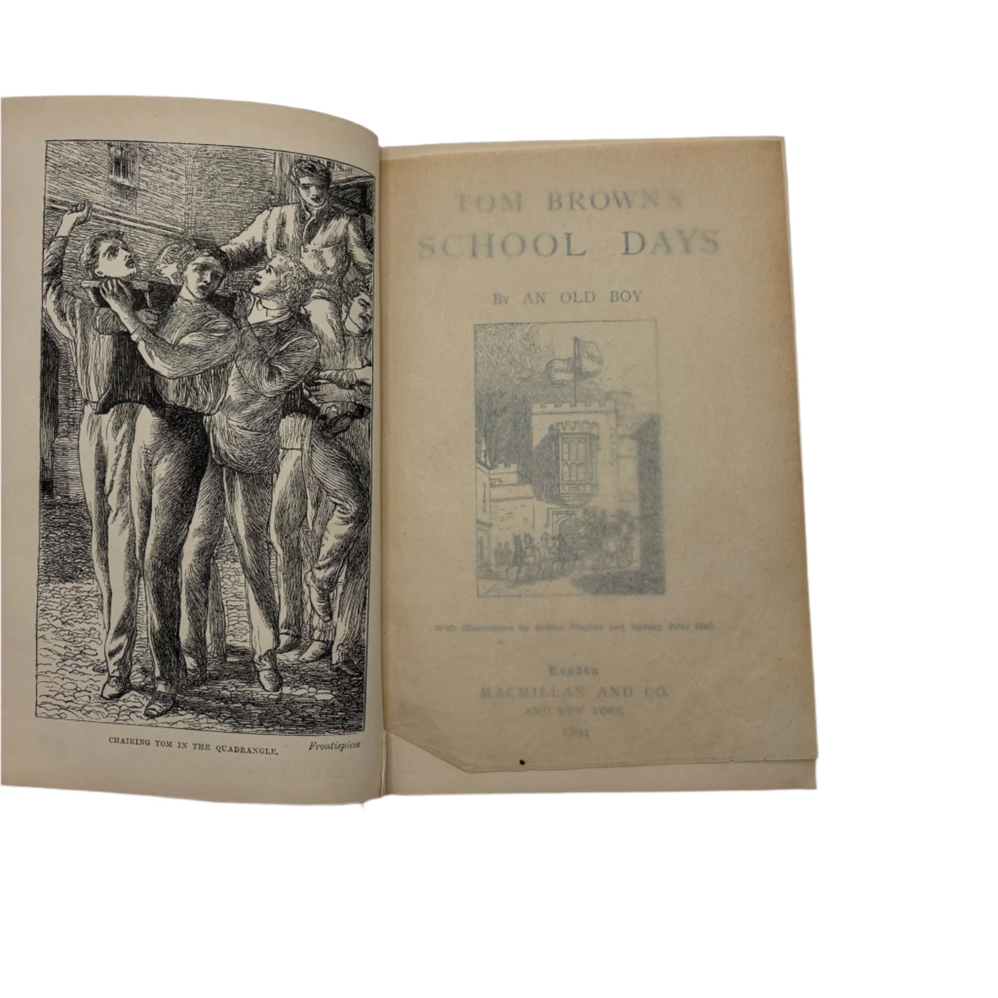 Tom Brown’s School Days 1894 Illustrated Victorian Fiction Prize Binding Leather Book