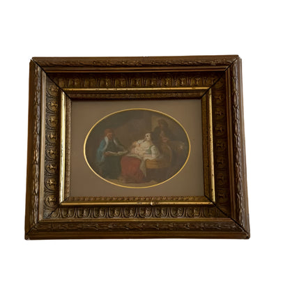 Early Victorian Miniature Oil Painting – In the Style of George Cattermole