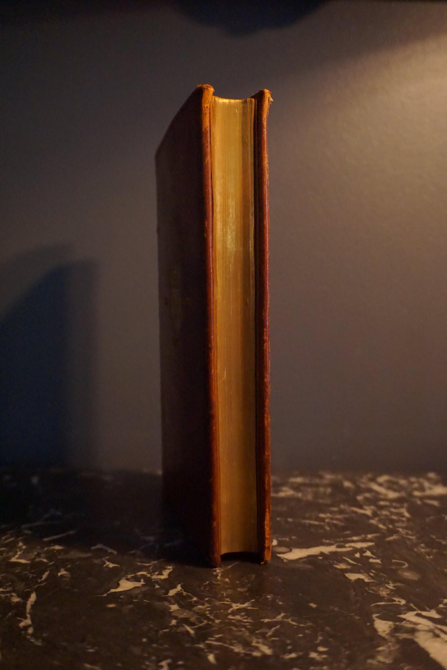 1919 "The Poetical Works of Robert Burns" Brown Full Leather Prize Binding Book