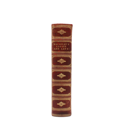 1907 "Lord Macaulay’s Essays and Lays of Ancient Rome" Red Full Leather Book