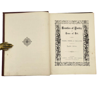 "Beauties of Poetry and Gems of Art" Victorian Cloth Book