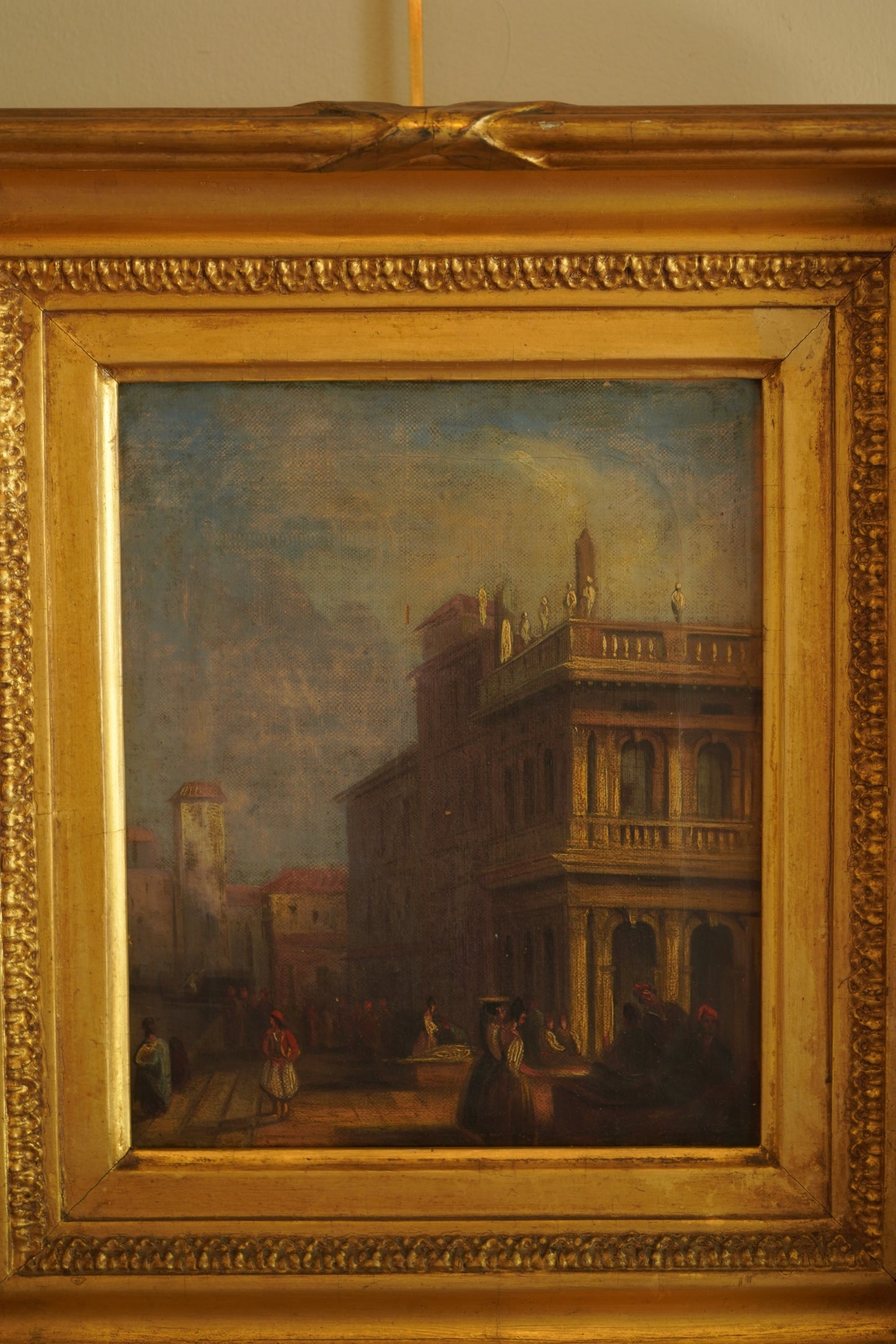 Early 19th Century Venetian School Oil Painting “The Doge’s Palace” | Antique Grand Tour Artwork in Gilt Frame