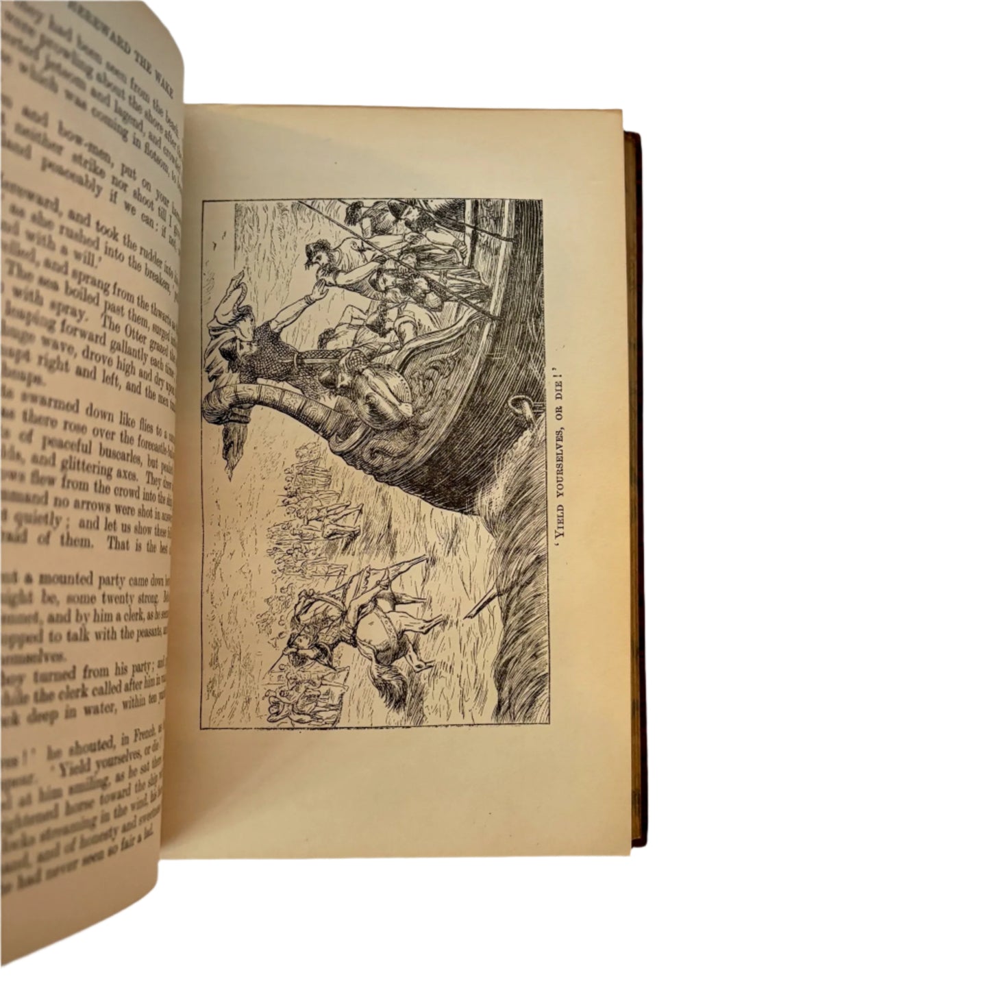 Hereward the Wake by Charles Kingsley, 1912 Historical Novel in Fine Tree Calf Binding with Illustrations