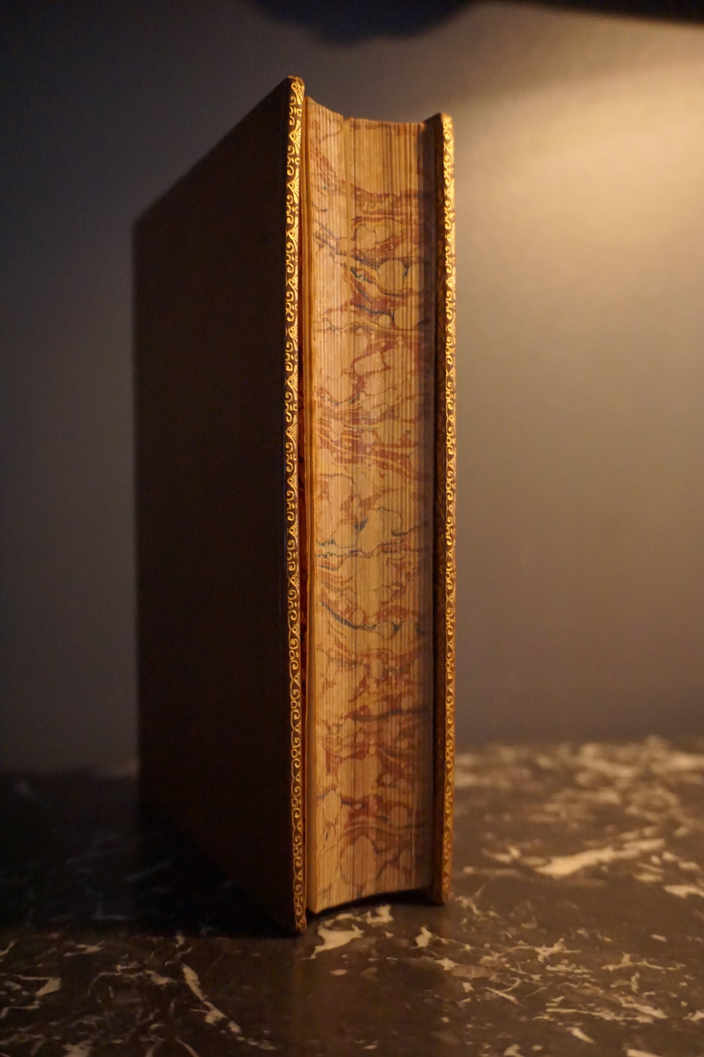 1883 "Landmarks of English Literature" Brown Full Leather Book