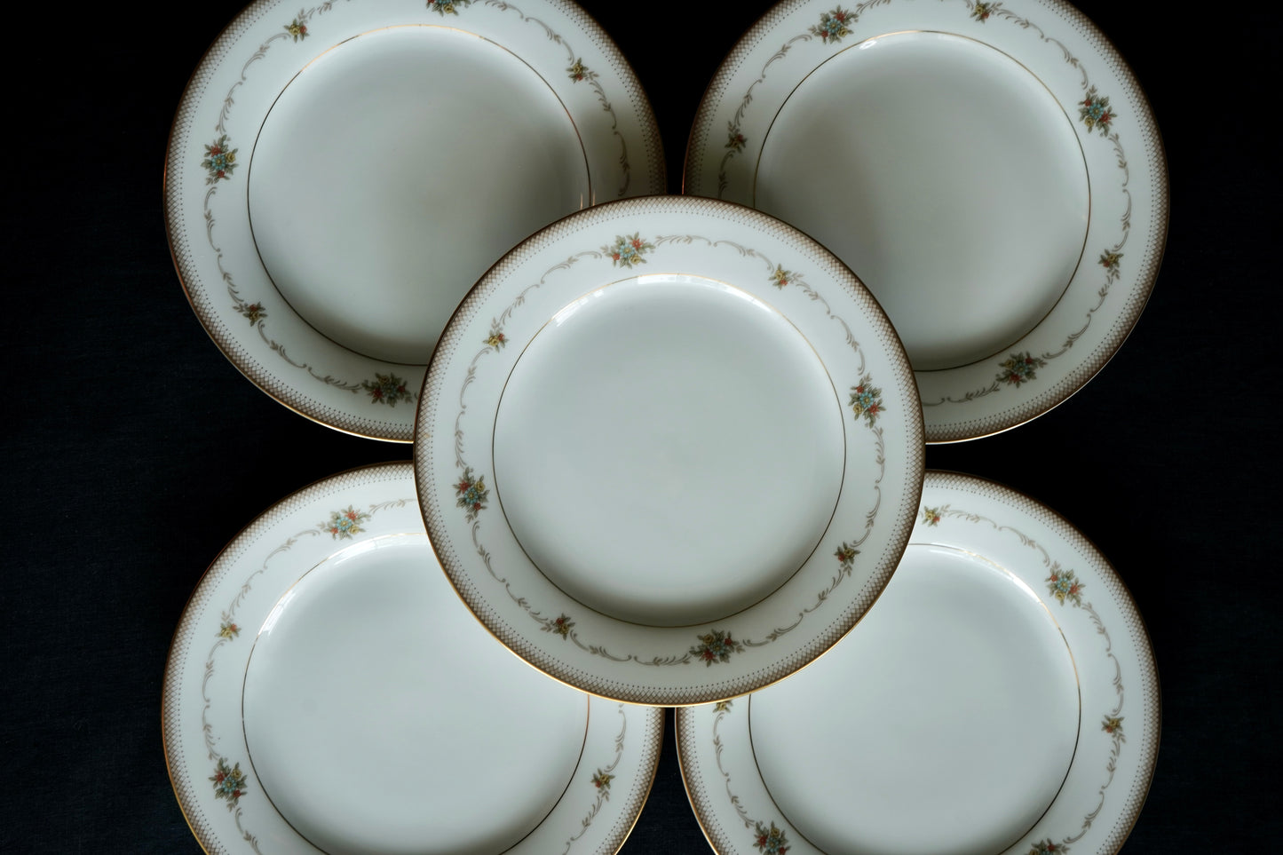Mid-Century Noritake ‘Joanne’ Bone China Side Plates (Set of 5)