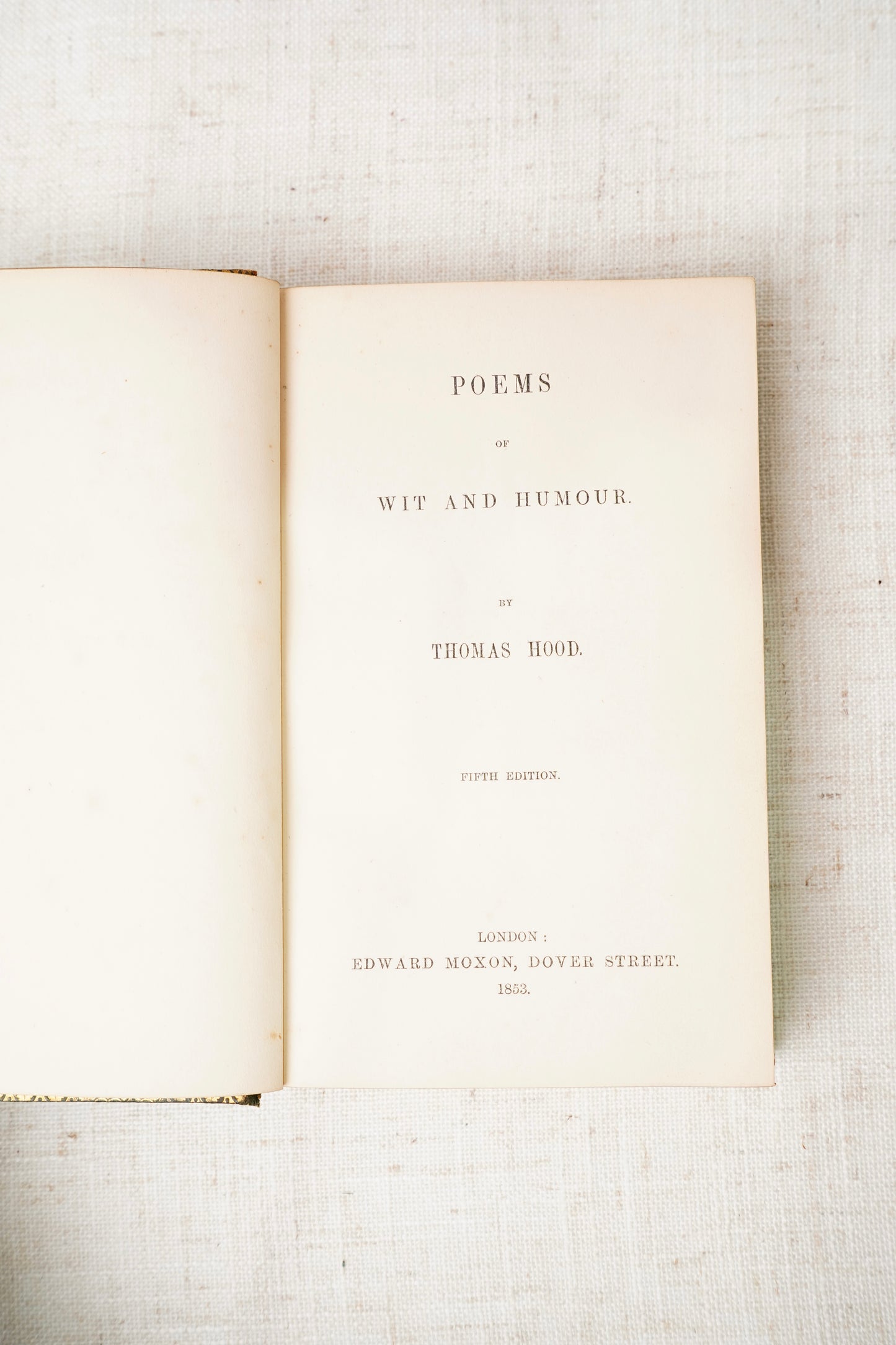 Thomas Hood Poems of Wit and Humour 1853