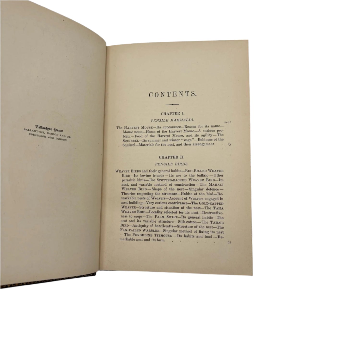 1892 Nature "Wonderful Nests" Blue Full Leather Prize Binding Book, Antique Bird Book