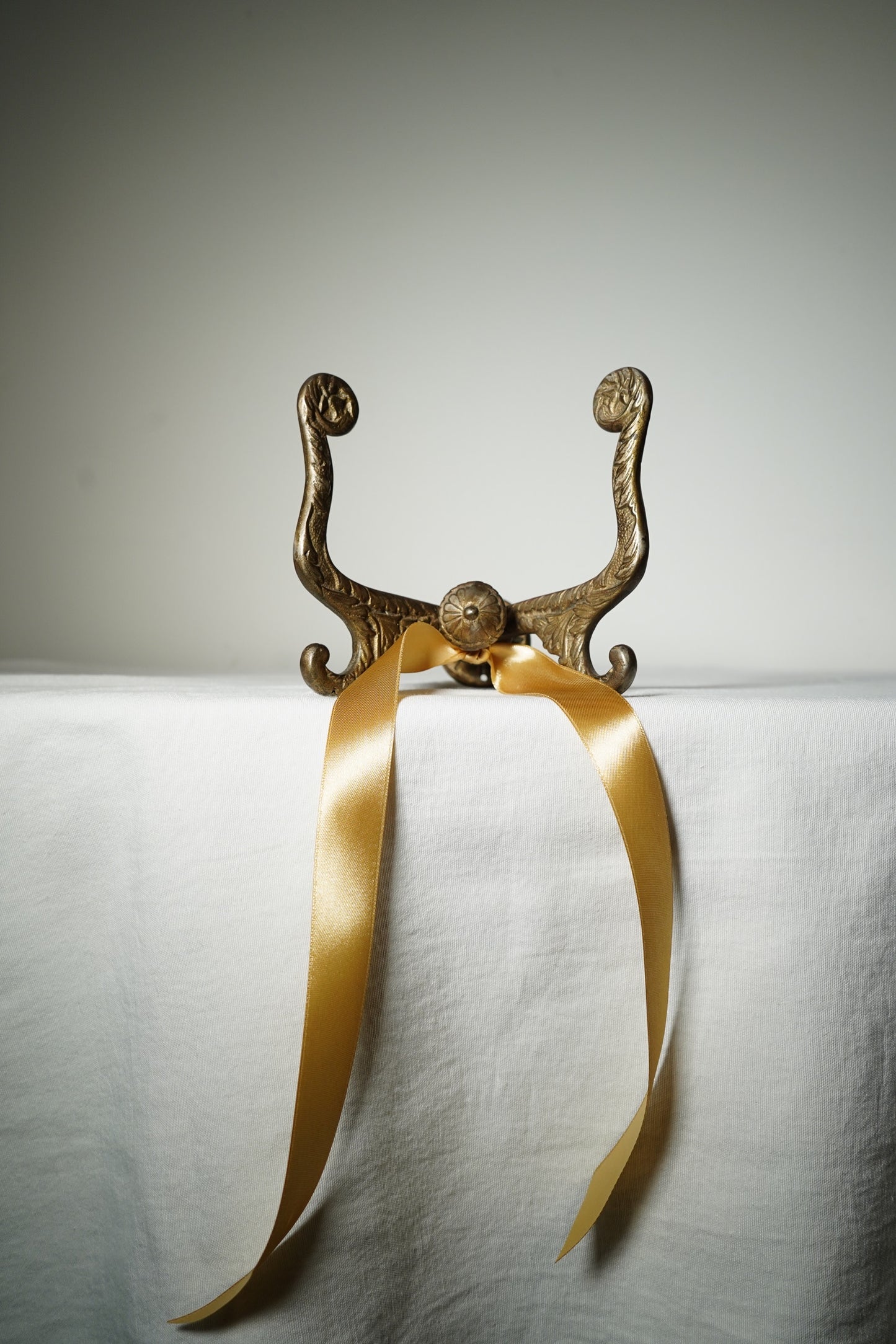 Pair of Antique Gilded Metal Rococo Revival Wall Hooks, c. 1900–1930