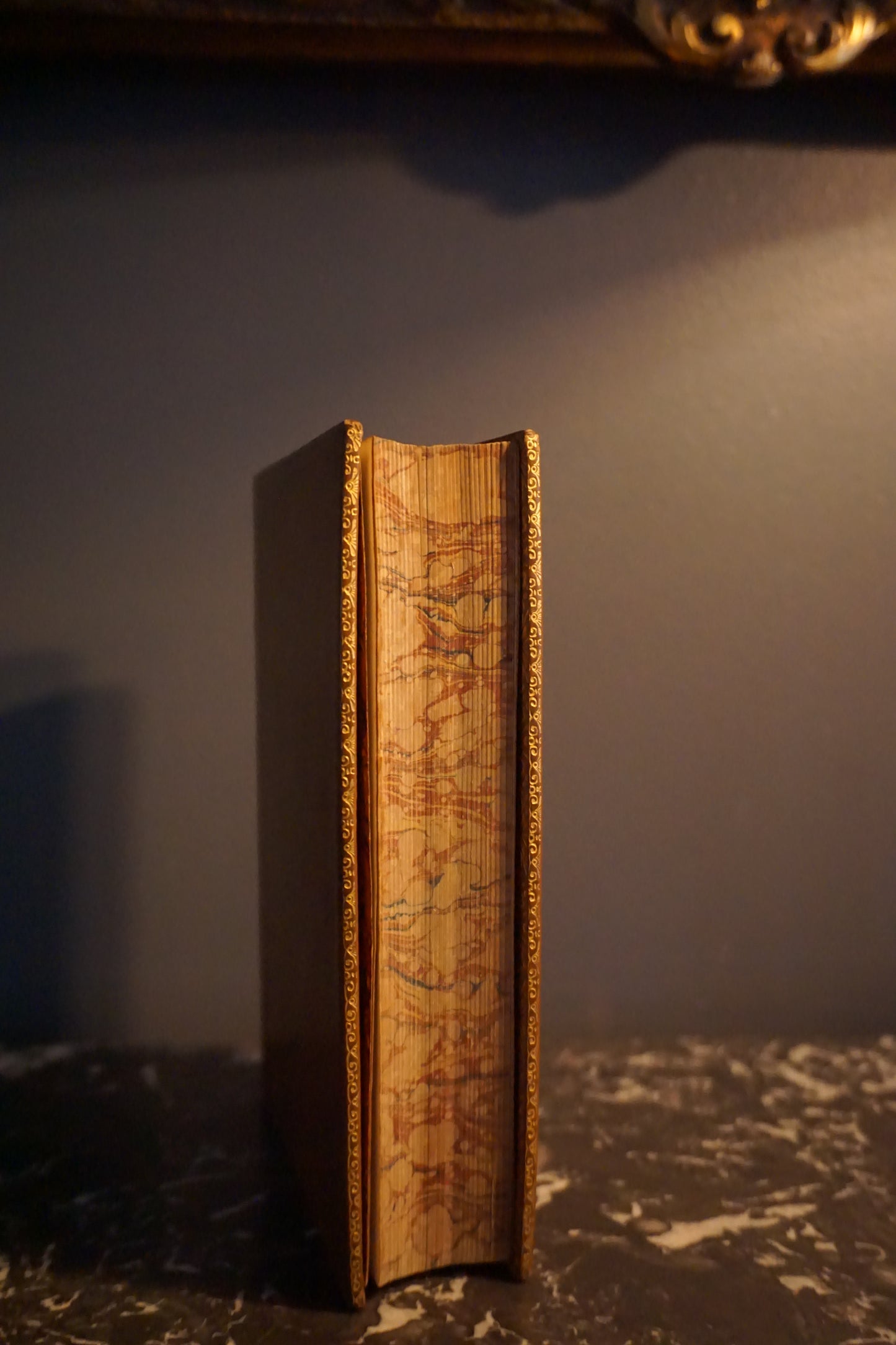 1883 "Landmarks of English Literature" Brown Full Leather Book