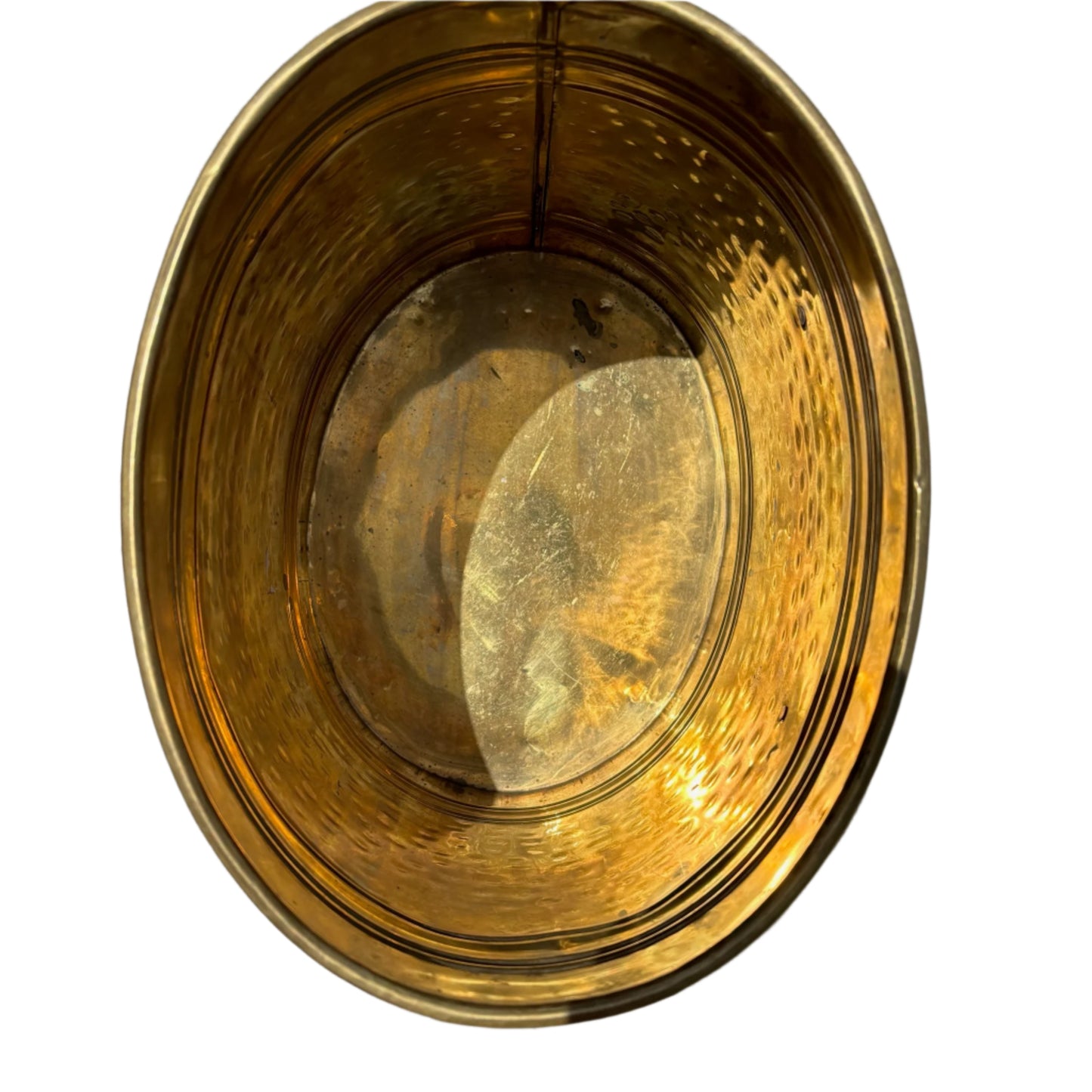 Vintage Brass Planter with Neoclassical Rope Design