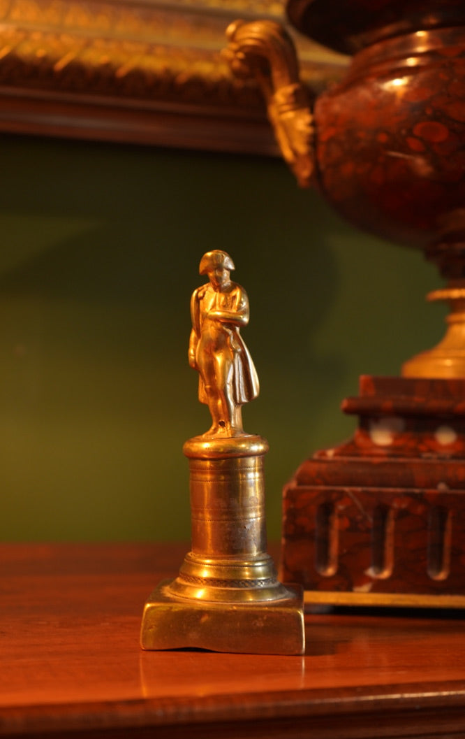 Late 19th Century Miniature Brass Figurine of Napoleon