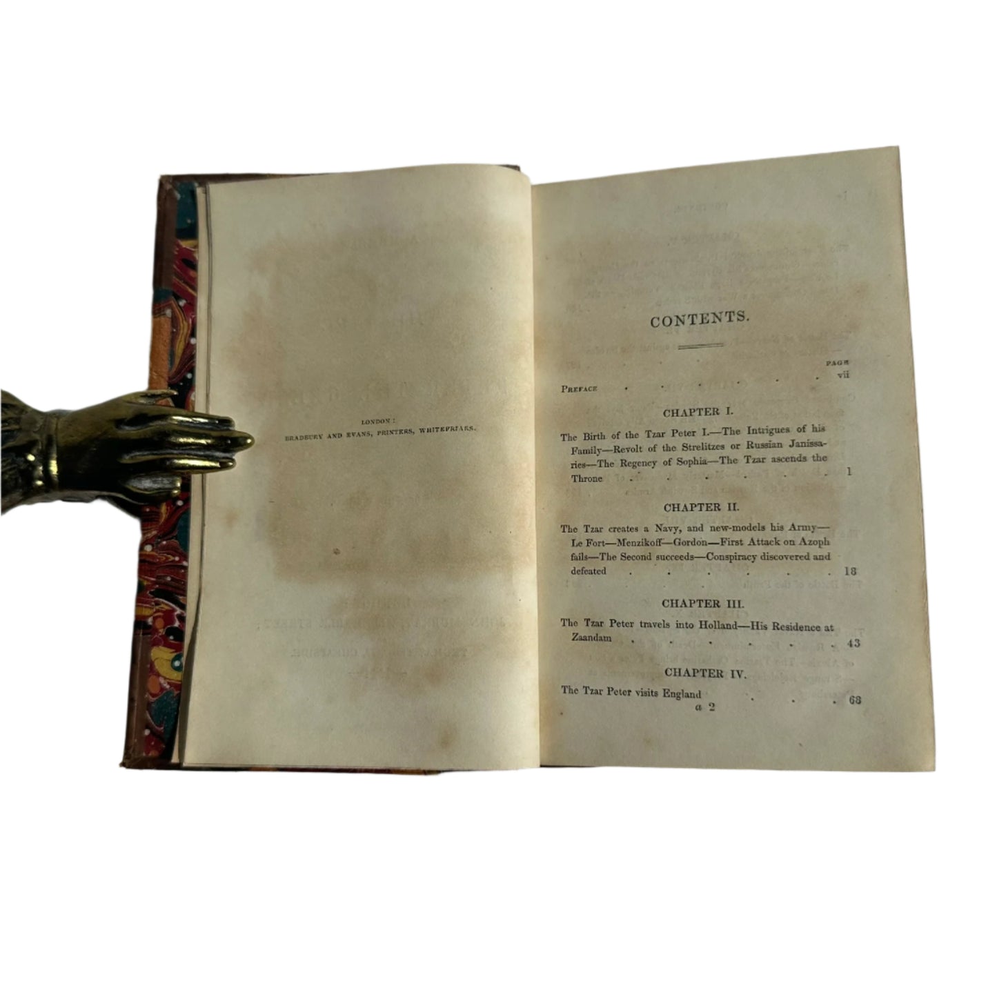 1850 "A Memoir of the Life of Peter the Great" by Sir John Barrow Half Leather Book