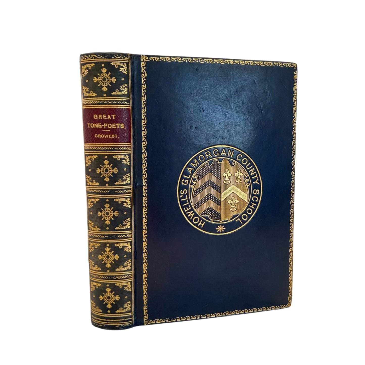 Antique 1908 Music Biography Book – The Great Tone-Poets by Frederick Crowest in Gilt Prize Binding