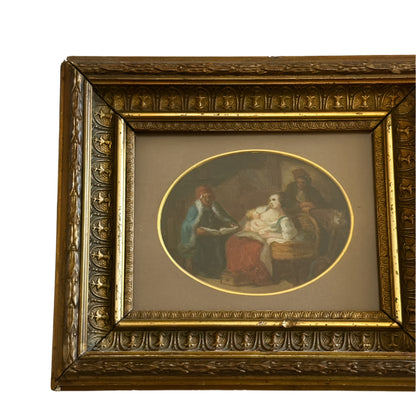 Early Victorian Miniature Oil Painting – In the Style of George Cattermole