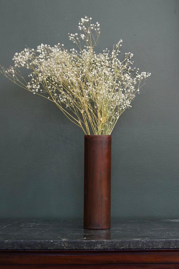 Vintage Brutalist Style Painted Metal Cylinder Vase secondary view