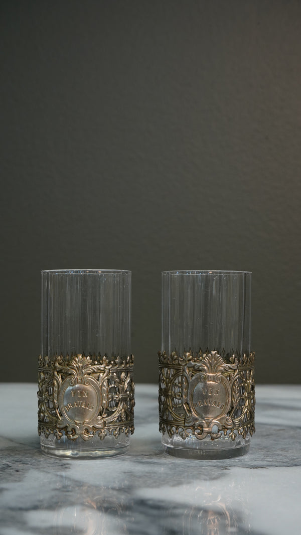 Antique French Vin Bravais Tasting Glasses secondary view