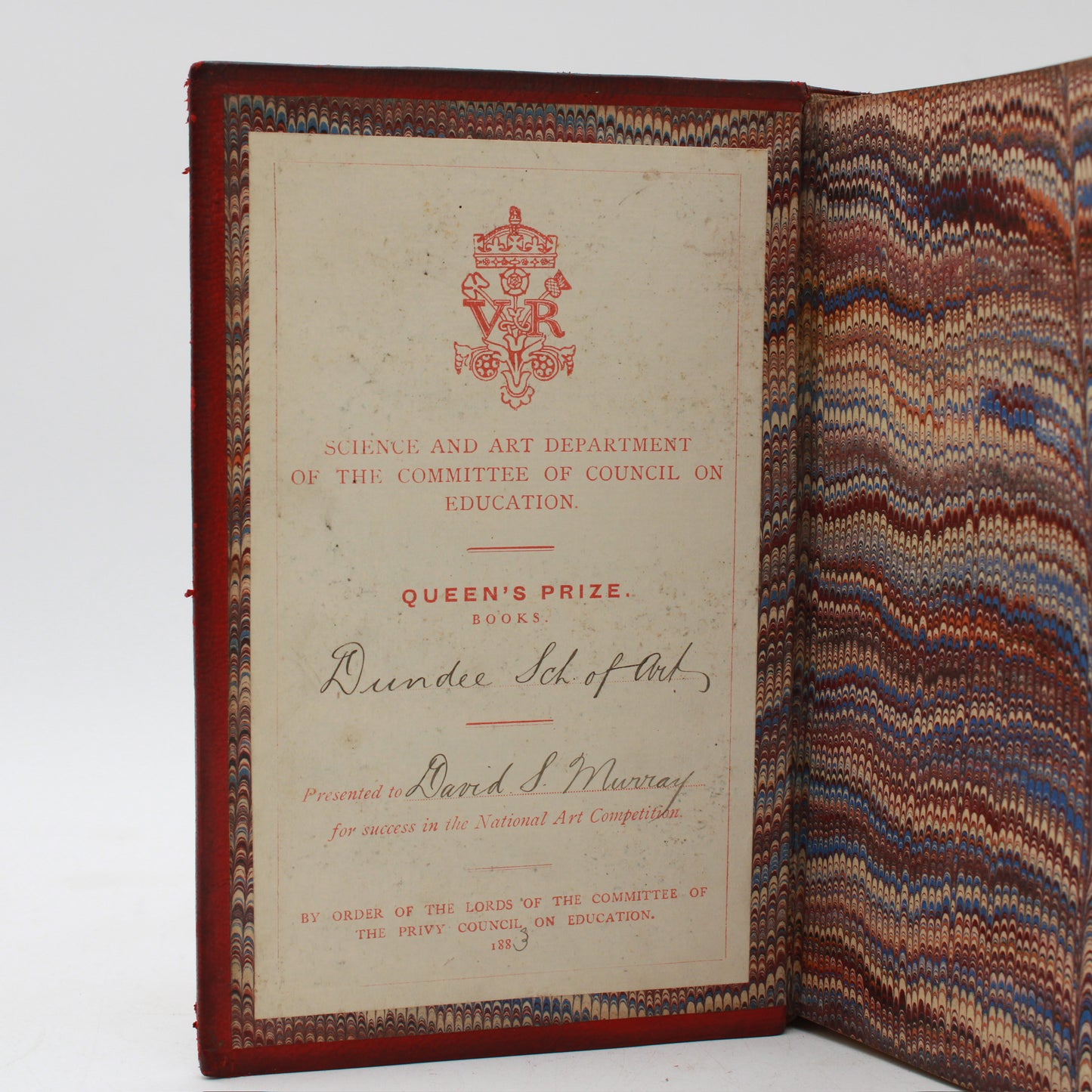 1883 Vol. 2 "The Literary Works of Sir Joshua Reynolds" Red Full Leather Book