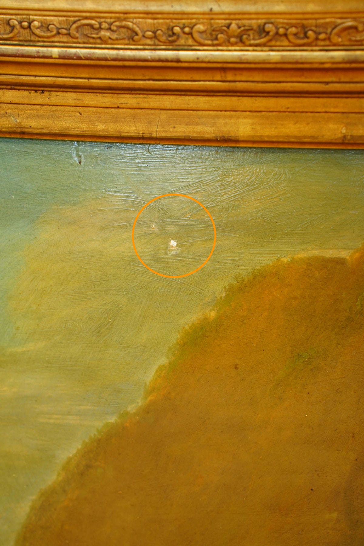 Antique Sheep Oil Painting Landscape, Oil on Board