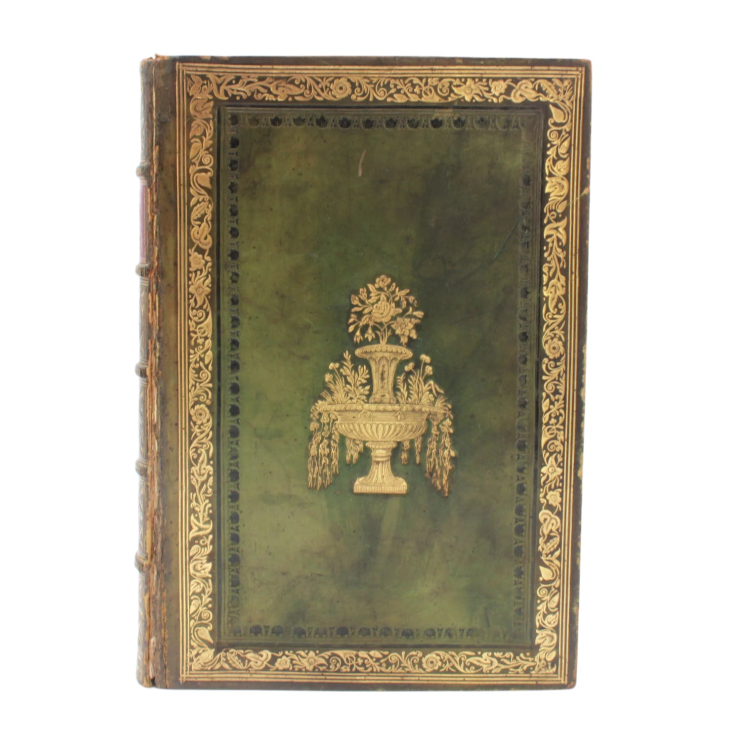 1845 "The Sports and Pastimes of the People of England" Green Full Leather Custom Binding Book
